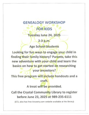 Genealogy Workshop For Kids Genealogy Workshop For Kids
