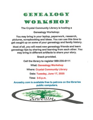 GENEALOGY WORKSHOP GENEALOGY WORKSHOP