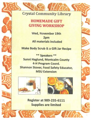 Homemade Gift Giving Workshop Homemade Gift Giving Workshop