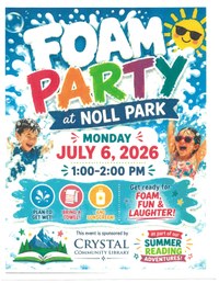 Summer Reading Club Foam party.